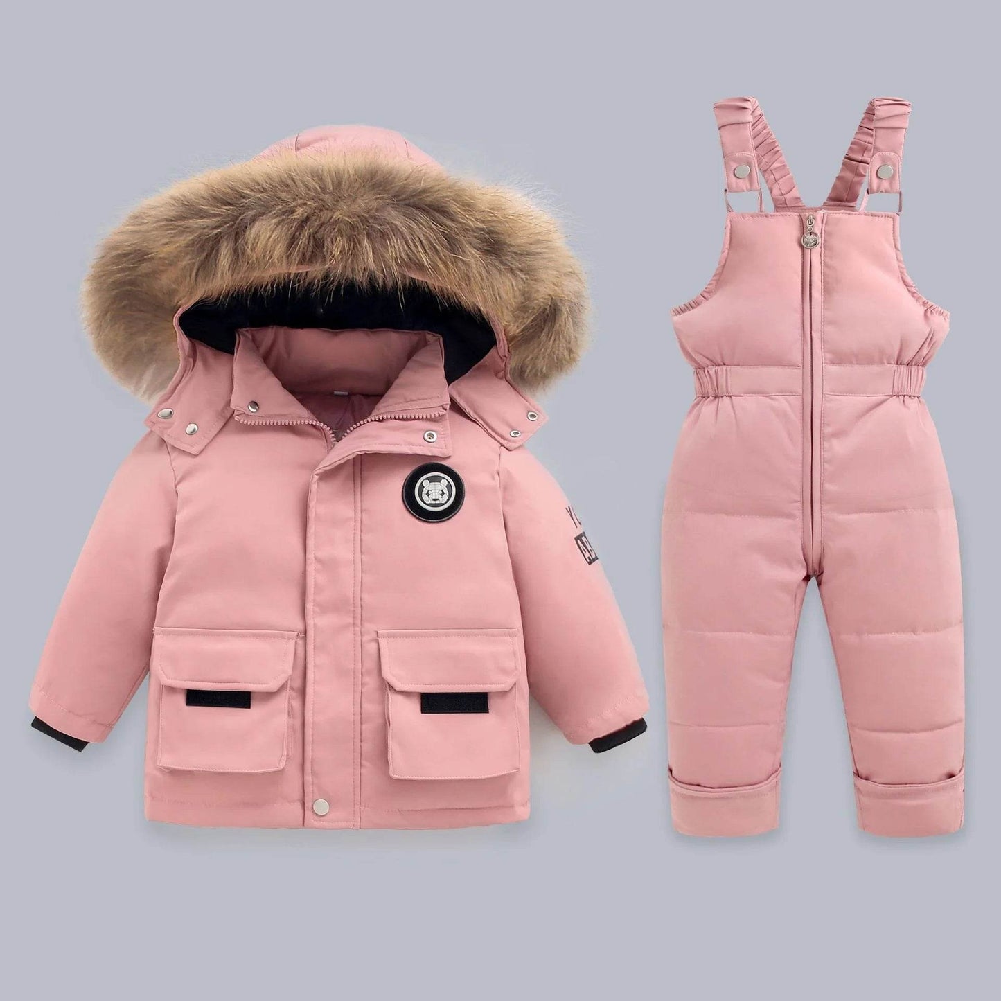Winter Warm Down Jackets Thick Hooded Jumpsuit For Kids - ToylandEU