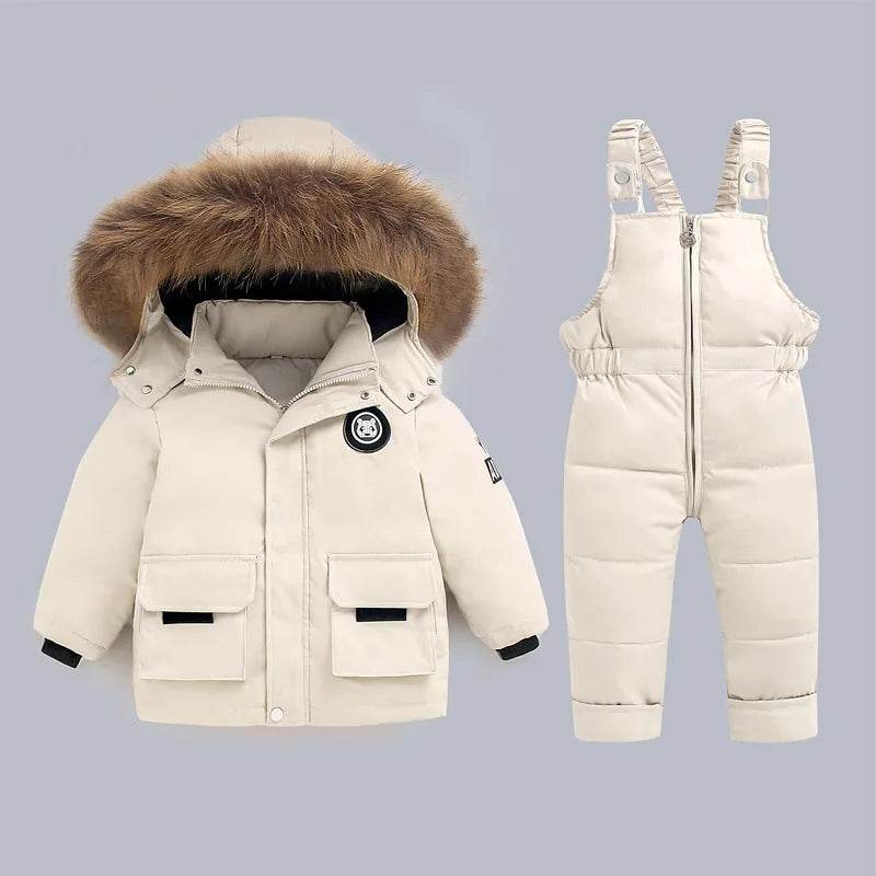 Winter Warm Down Jackets Thick Hooded Jumpsuit For Kids - ToylandEU