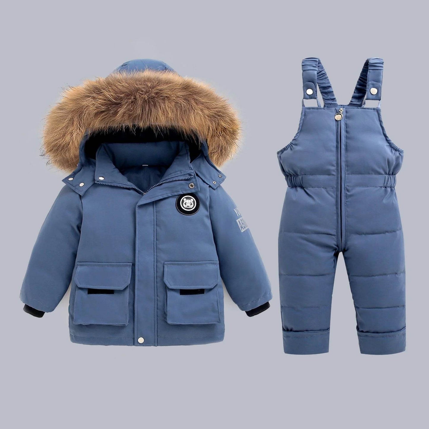 Winter Warm Down Jackets Thick Hooded Jumpsuit For Kids - ToylandEU