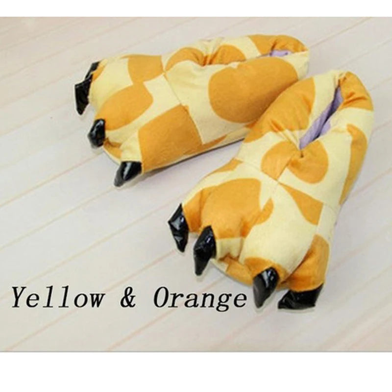 Winter Warm Indoor Floor Slippers Unisex Paw Plush Monster Claw Design For Home - ToylandEU