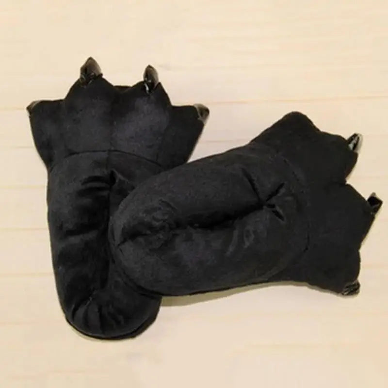 Winter Warm Indoor Floor Slippers Unisex Paw Print Monster Claw Plush For Home - ToylandEU