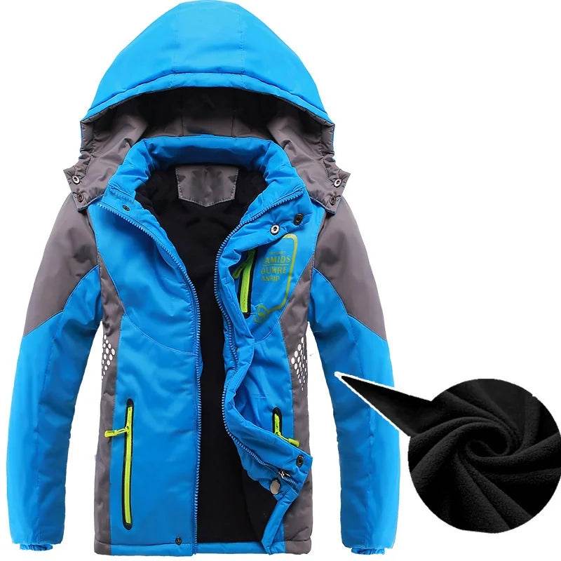 Winter Warm Kids Coat Thick Fleece Waterproof Hood - ToylandEU