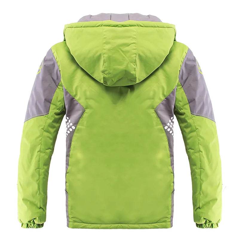 Winter Warm Kids Coat Thick Fleece Waterproof Hood - ToylandEU