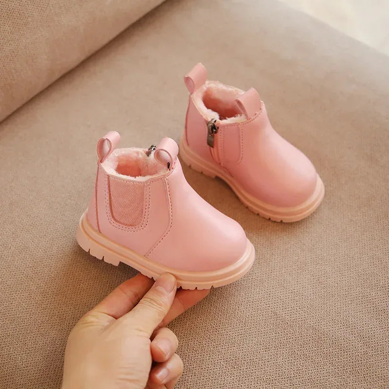 Winter Warm Leather Baby Boots For First Walkers Unisex - ToylandEU