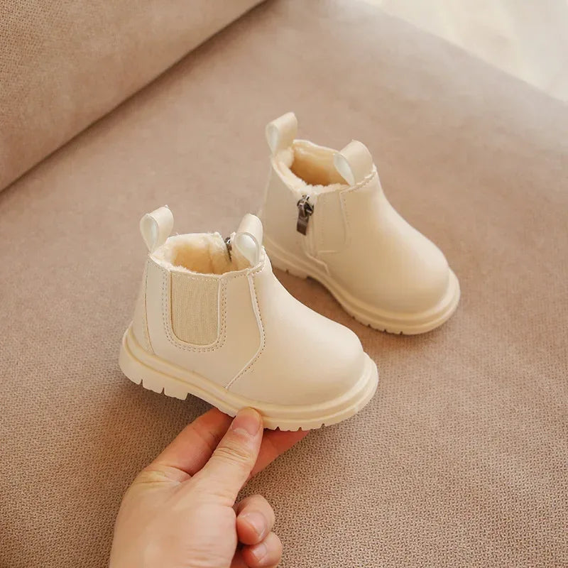 Winter Warm Leather Baby Boots For First Walkers Unisex - ToylandEU