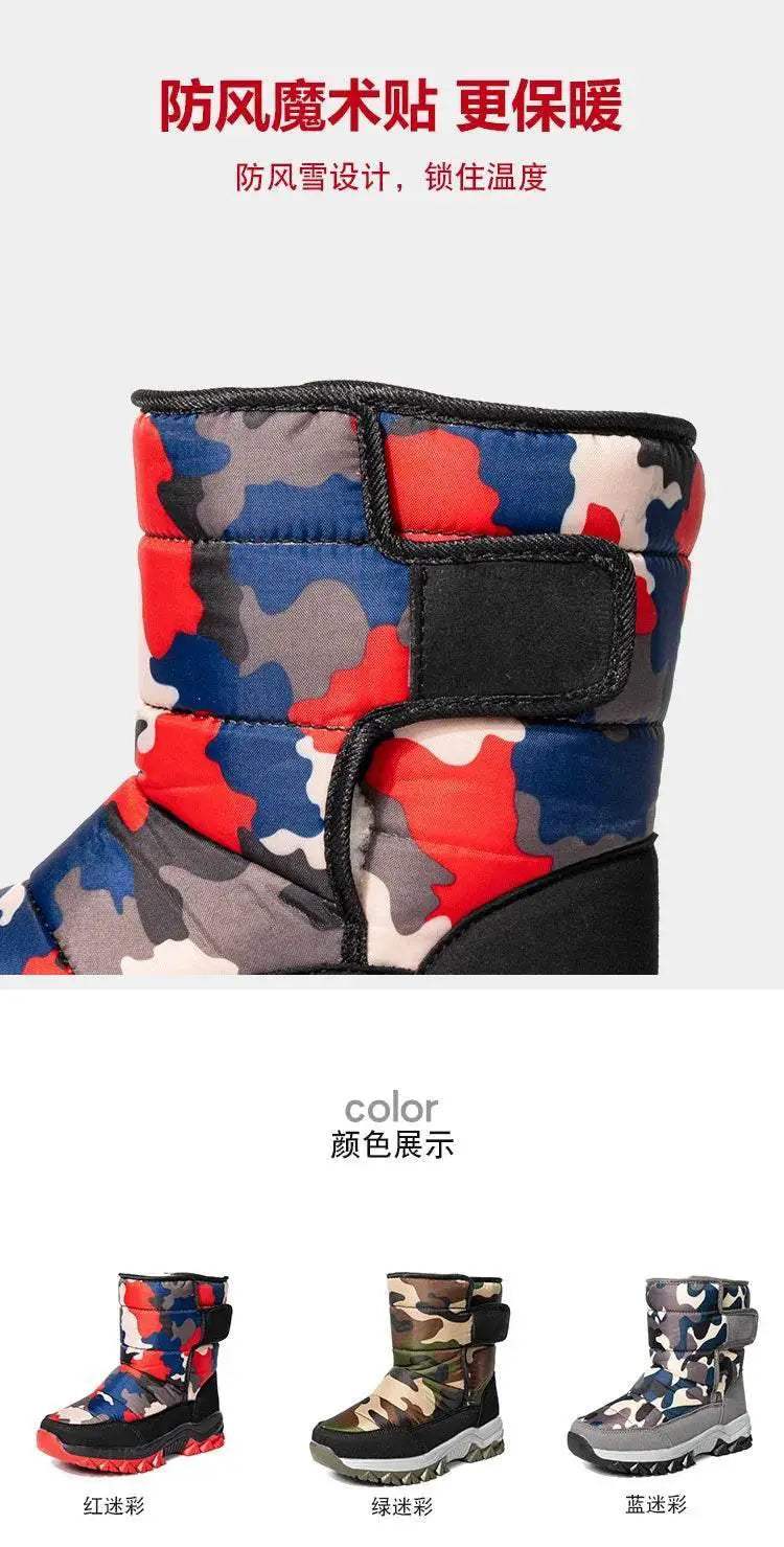 Winter Warmth Kids' Cold-Proof Booties - Soft Bottom, Non-Slip, Casual Footwear for Girls and Boys - ToylandEU