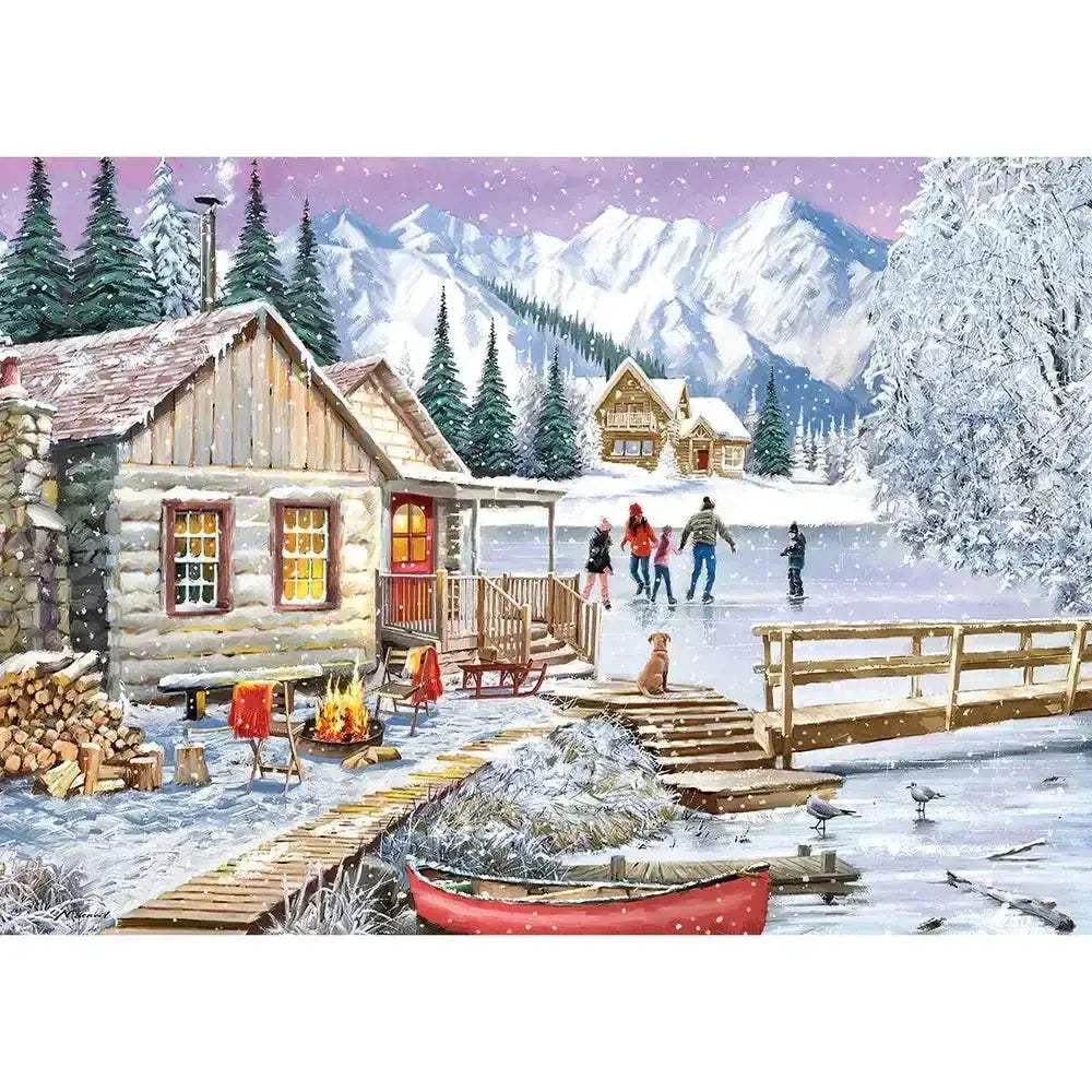 Winter Cabin Jigsaw Puzzle 1000 Pieces For Family Fun - ToylandEU