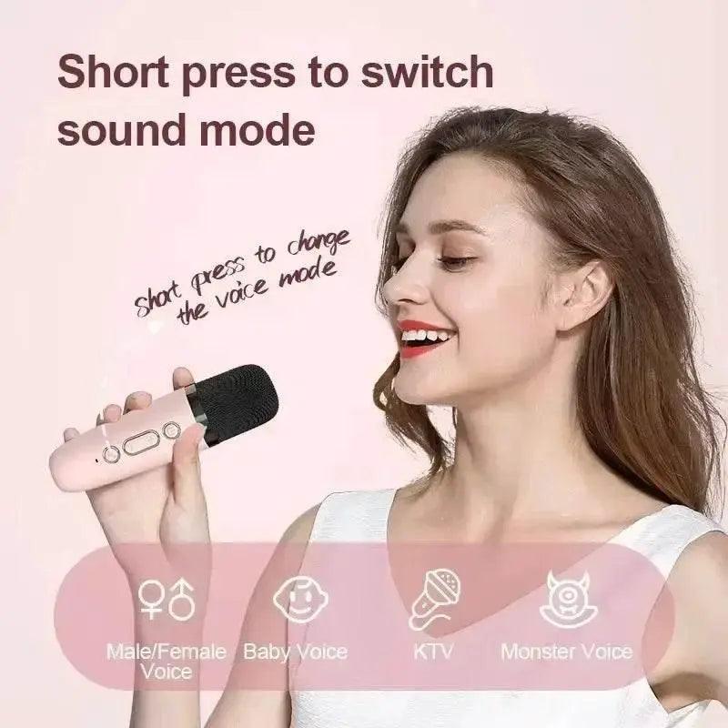  Wireless Dual Microphones Portable Karaoke Machine HomeKTV -  ToylandEU™