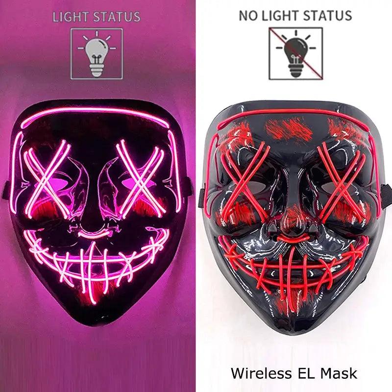  Wireless Halloween Mask Neon LED Purge Glow -  ToylandEU™