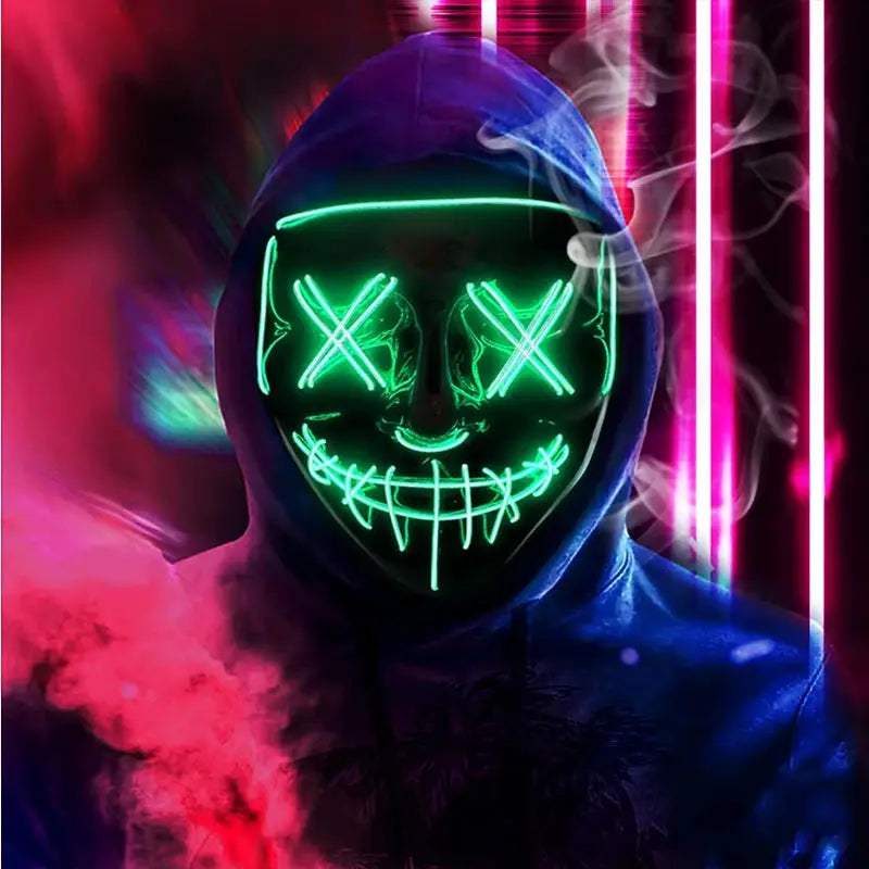  Wireless Halloween Mask Neon LED Purge Glow -  ToylandEU™