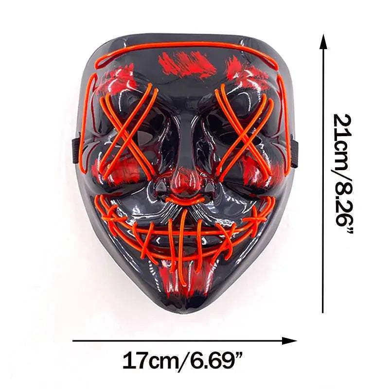  Wireless Halloween Mask Neon LED Purge Glow -  ToylandEU™