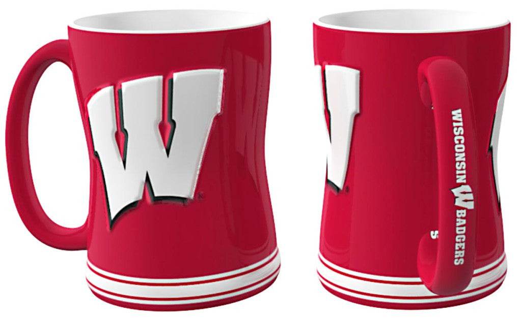 Wisconsin Badgers 14 Ounce Coffee Mug With Sculpted Relief - ToylandEU