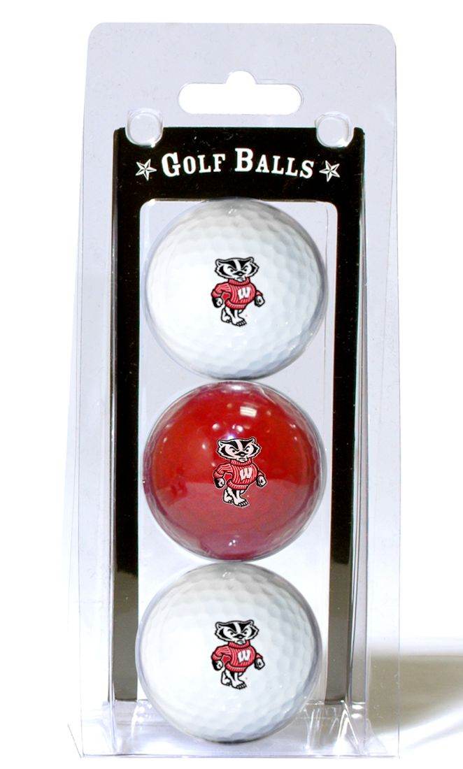 Wisconsin Badgers 3 Pack Golf Balls Special Order White Mix - ToylandEU