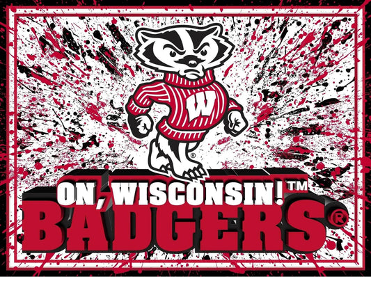  Wisconsin Badgers 3D Lenticular Art Print 12x16 Splatter -  ToylandEU™