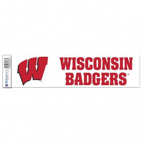 Wisconsin Badgers 3x12 Bumper Strip Decal Self Adhesive - ToylandEU