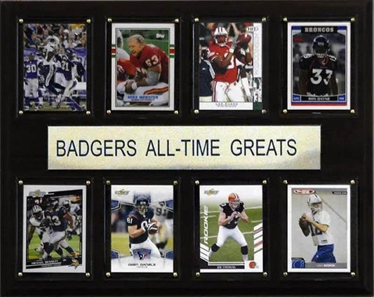  Wisconsin Badgers All Time Greats Plaque 12x15 Cherry Wood -  ToylandEU™