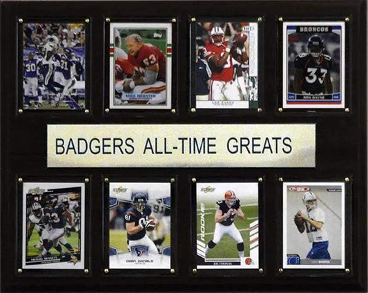  Wisconsin Badgers All Time Greats Plaque 12x15 Cherry Wood -  ToylandEU™