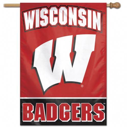 Wisconsin Badgers Banner 28x40 Vertical Flag Decor - ToylandEU