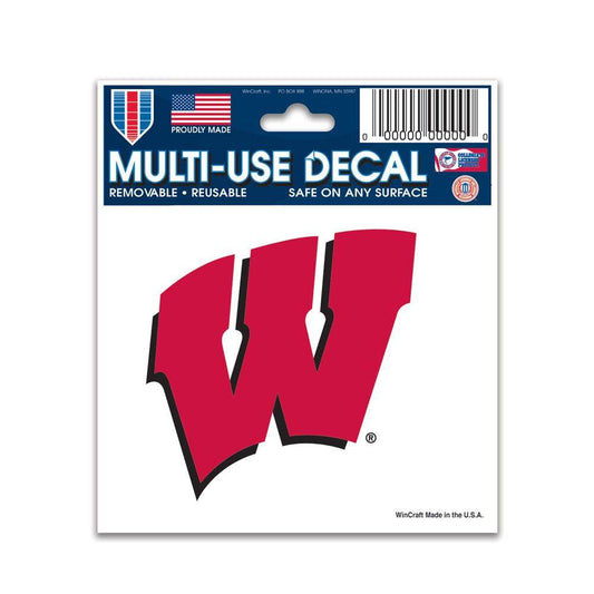 Wisconsin Badgers Decal 3x4 Multi Use Outdoor Vinyl Sticker - ToylandEU