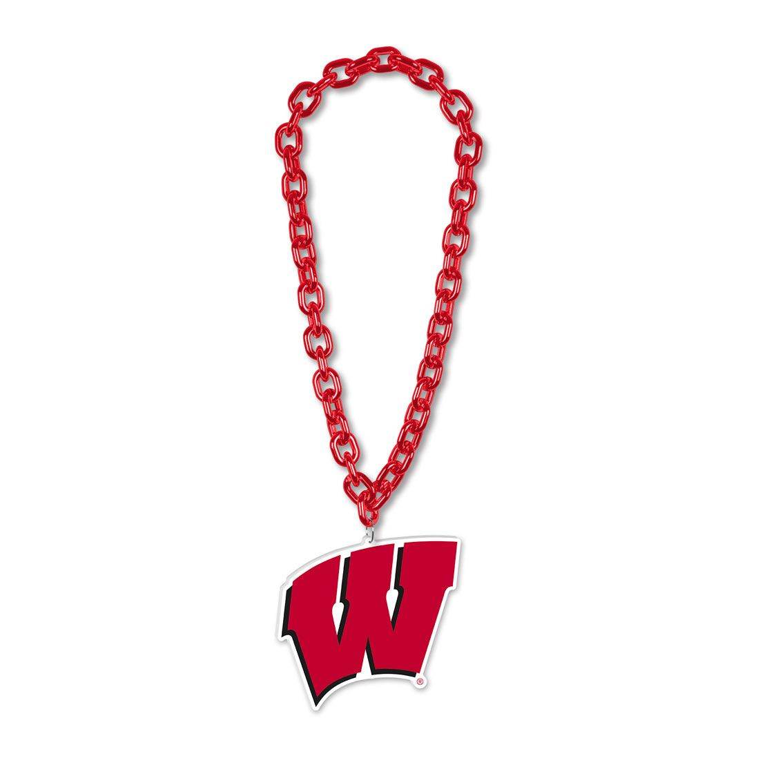 Wisconsin Badgers Foam Logo Necklace With 38 Inch Chain - ToylandEU