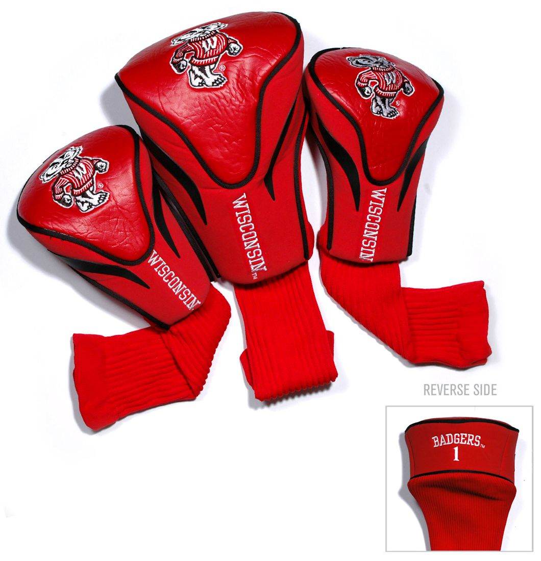 Wisconsin Badgers Golf Club 3 Piece Contour Headcover Set - ToylandEU