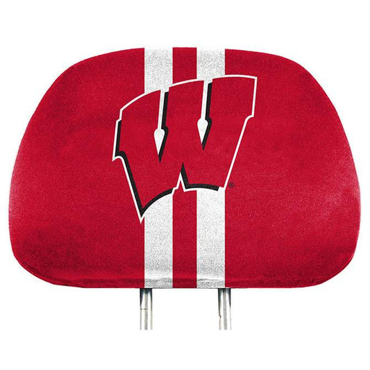 Wisconsin Badgers Headrest Covers Full Printed Style - ToylandEU