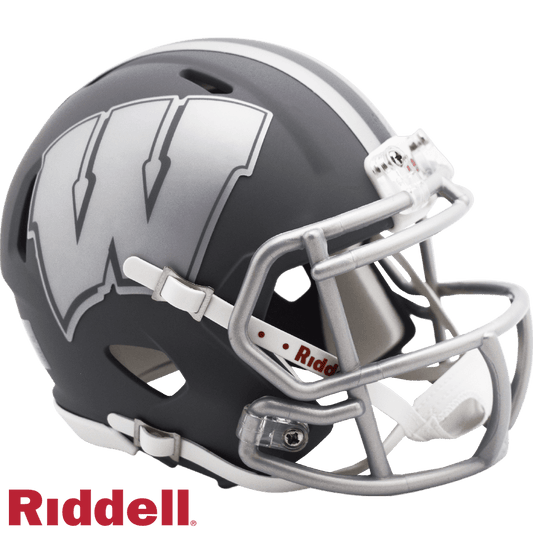 Wisconsin Badgers Helmet Riddell Mini Speed Style Slate - ToylandEU