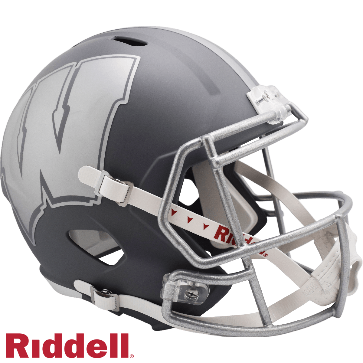 Wisconsin Badgers Helmet Riddell Replica Full Size Slate - ToylandEU