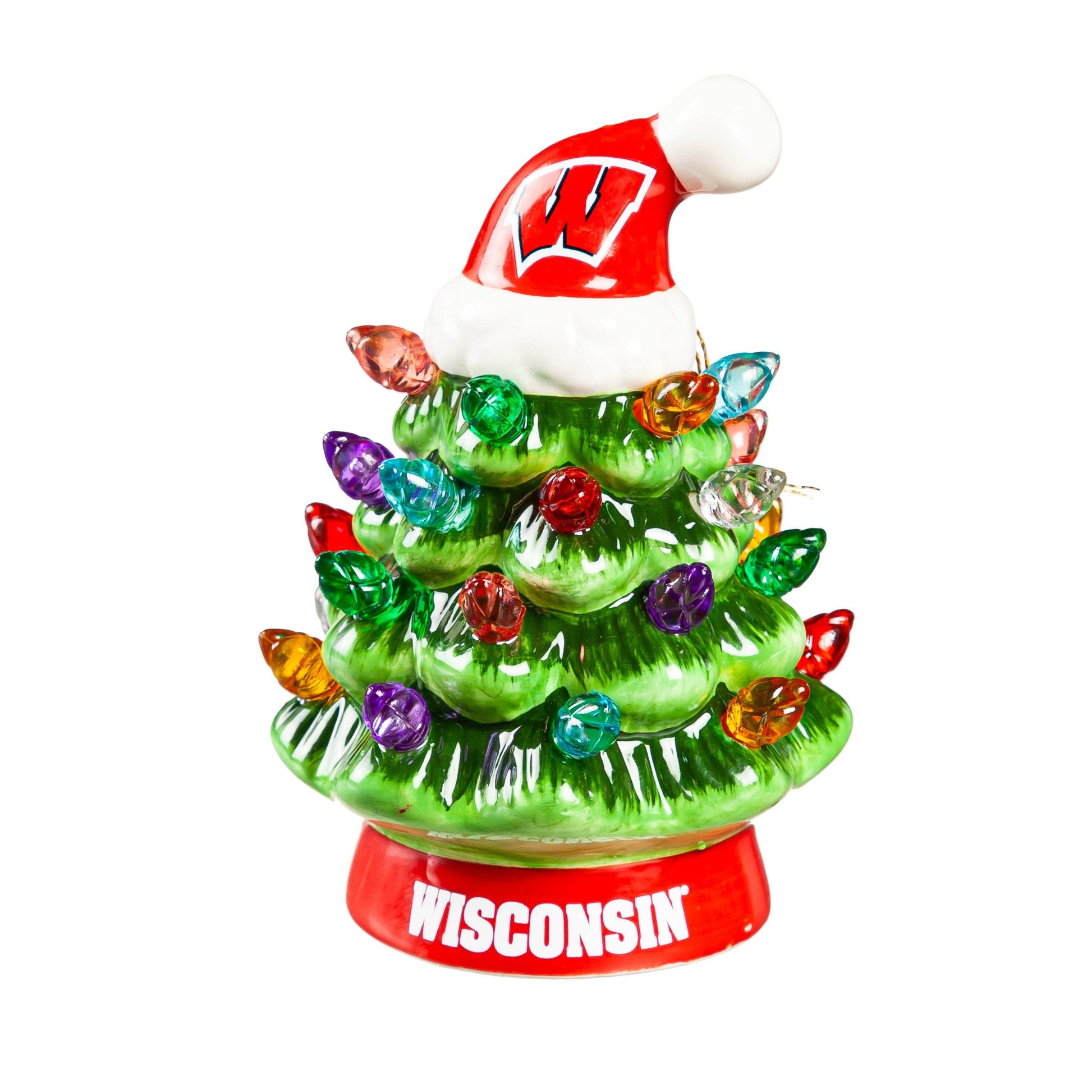 Wisconsin Badgers LED Christmas Tabletop Tree 4 Inch - ToylandEU