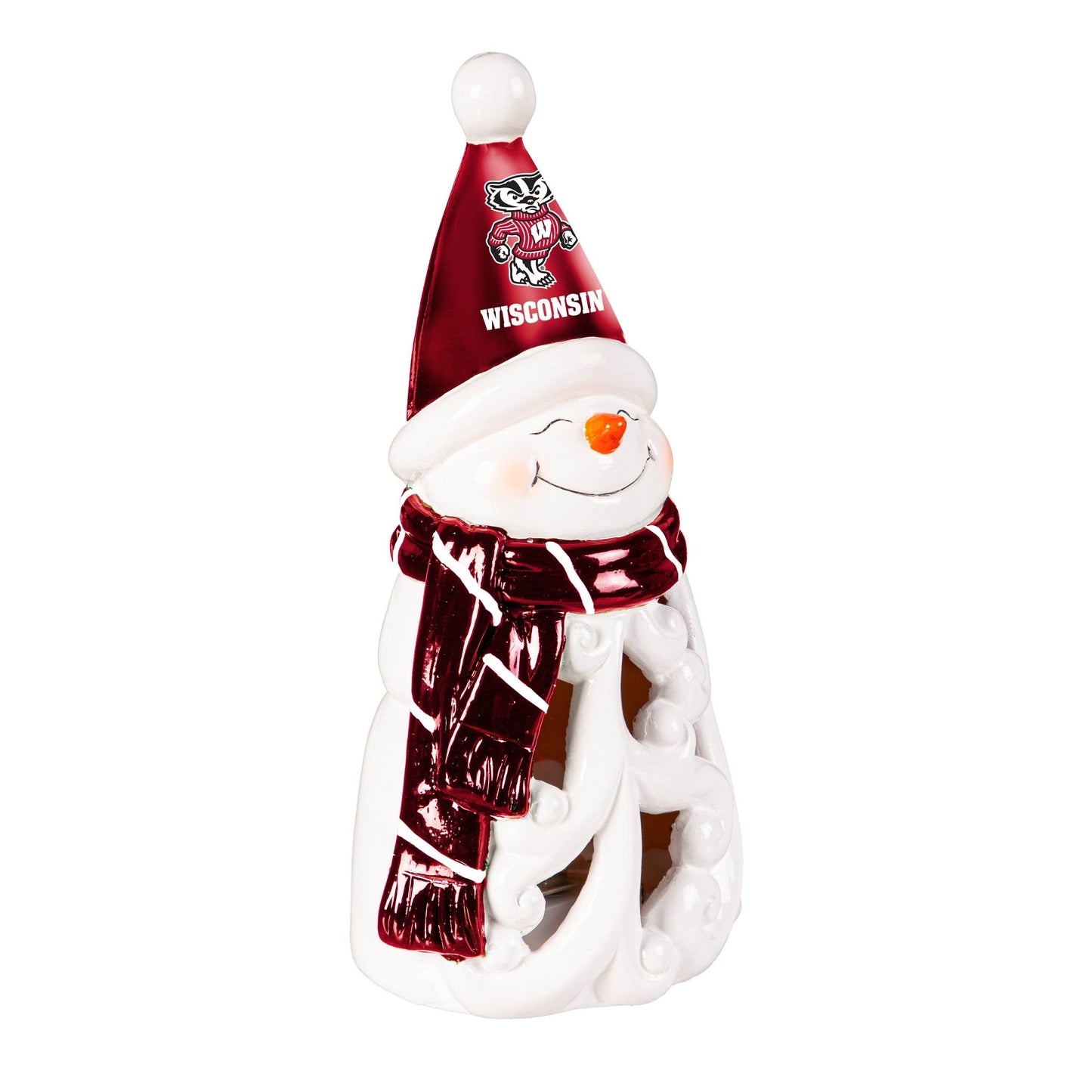 Wisconsin Badgers LED Snowman Statue 8 Inch Holiday Decor - ToylandEU