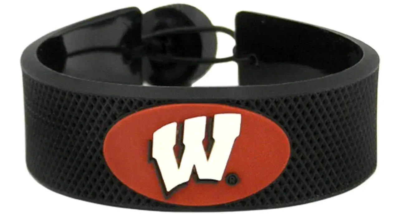  Wisconsin Badgers Leather Bracelet Classic Hockey Co -  ToylandEU™