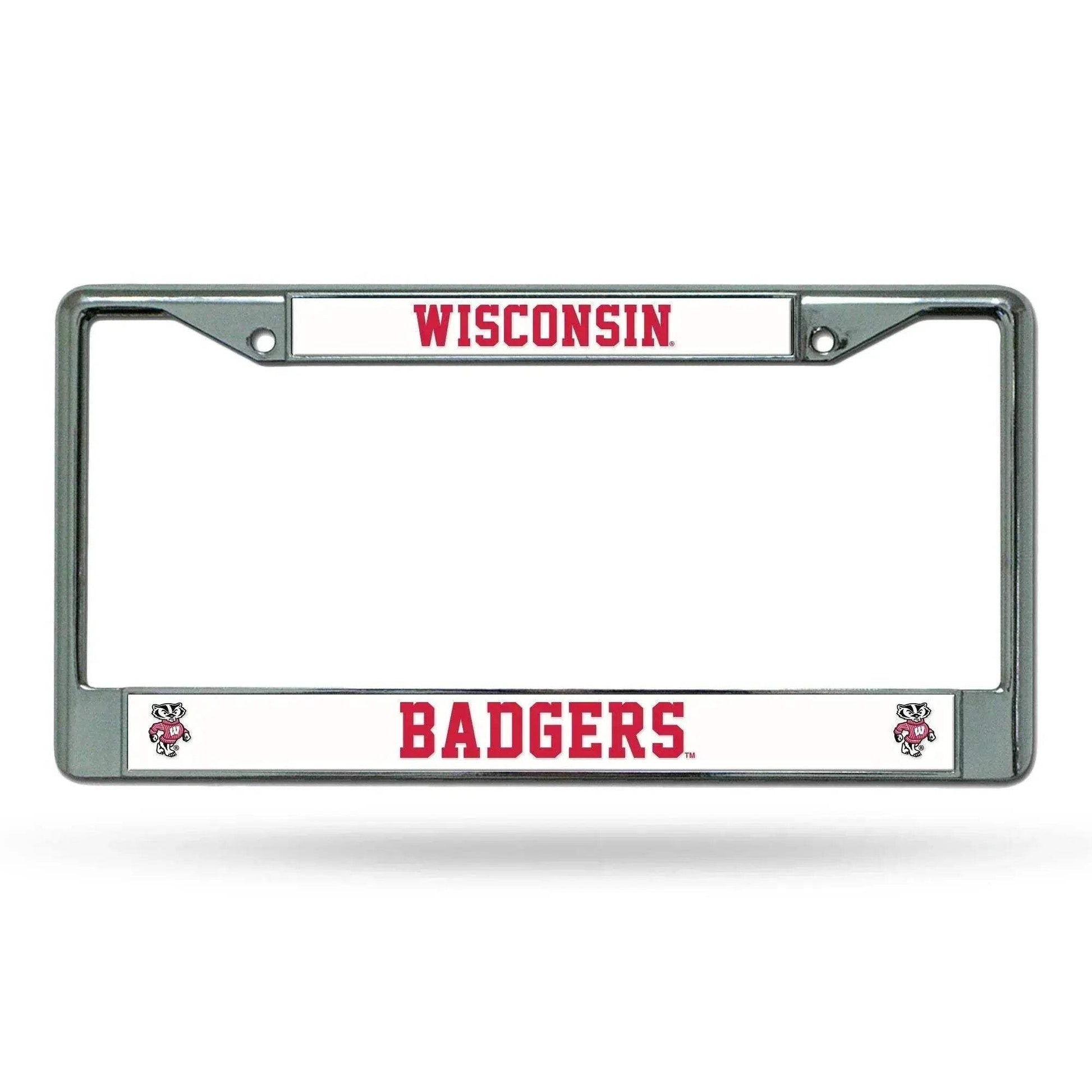 Wisconsin Badgers License Plate Frame Chrome - ToylandEU