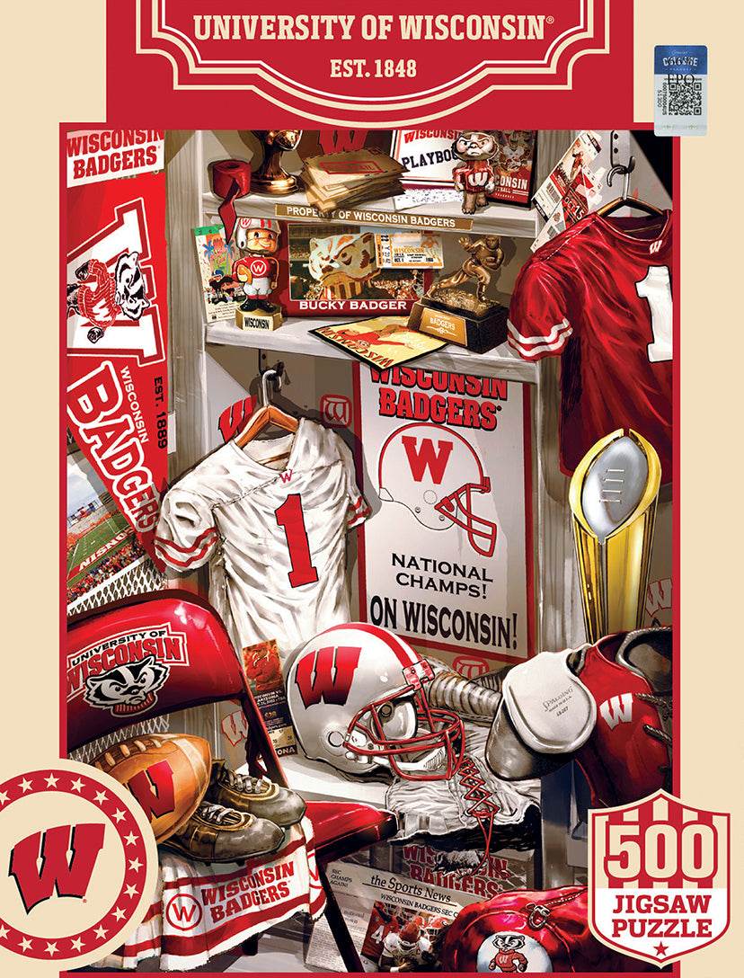 Wisconsin Badgers Locker Room 500 Piece Jigsaw Puzzle - ToylandEU
