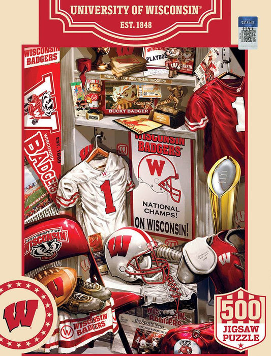 Wisconsin Badgers Locker Room 500 Piece Jigsaw Puzzle - ToylandEU