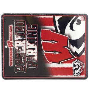 Wisconsin Badgers Metal Parking Sign Special Order Edition - ToylandEU