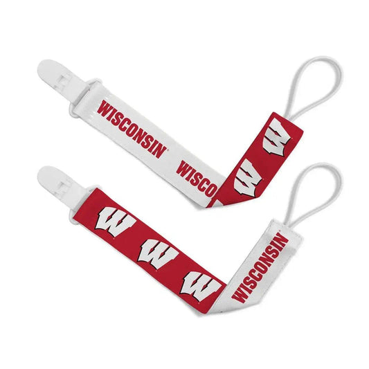  Wisconsin Badgers Pacifier Clips 2 Pack Officially Licensed -  ToylandEU™