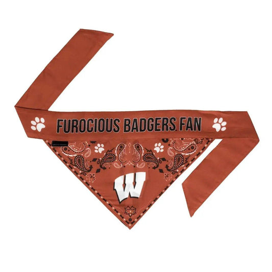  Wisconsin Badgers Pet Bandanna Size M Reversible Logo -  ToylandEU™