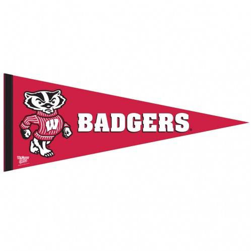 Wisconsin Badgers Premium Felt Pennant 12x30 Inches - ToylandEU