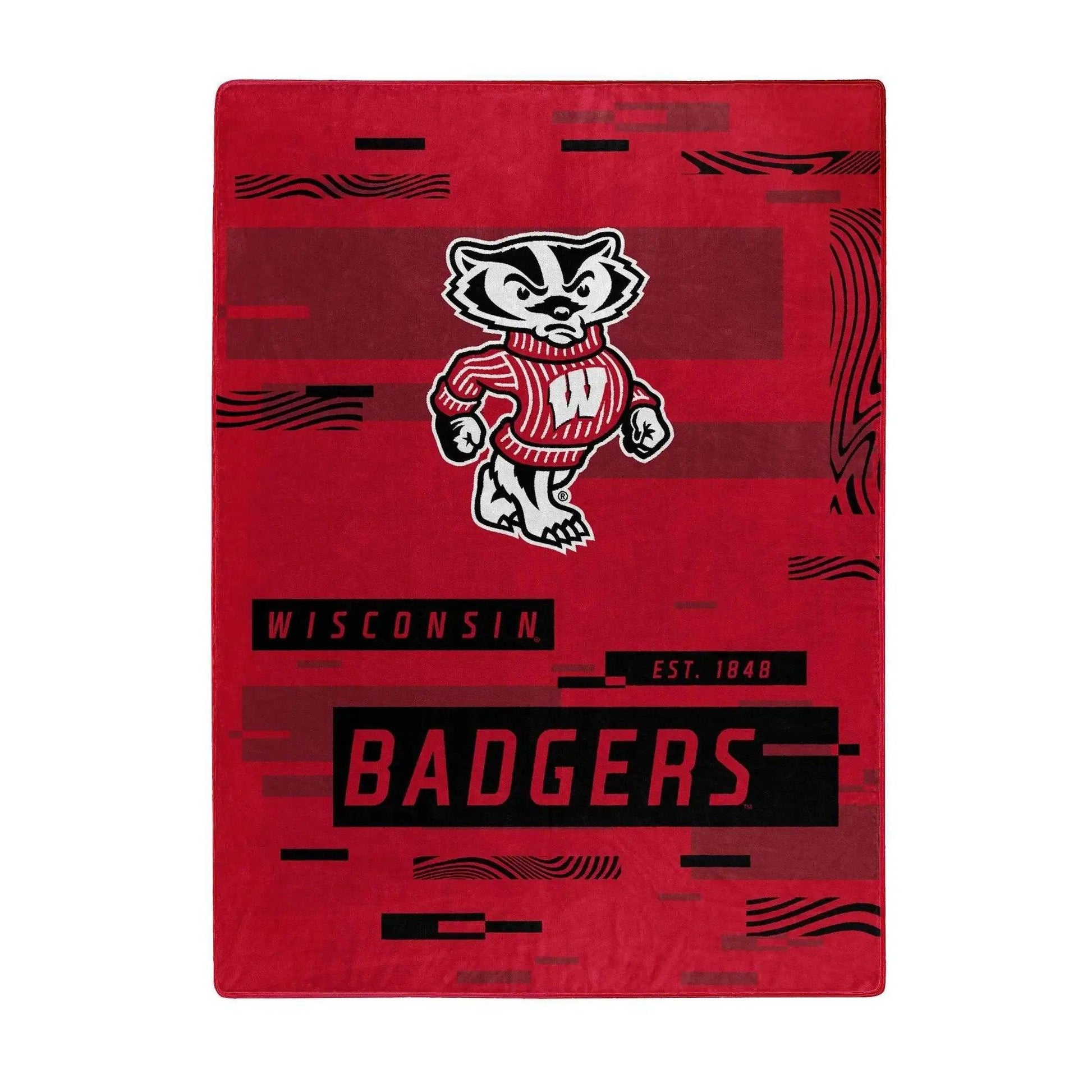  Wisconsin Badgers Raschel Throw Blanket 60x80 Pattern -  ToylandEU™