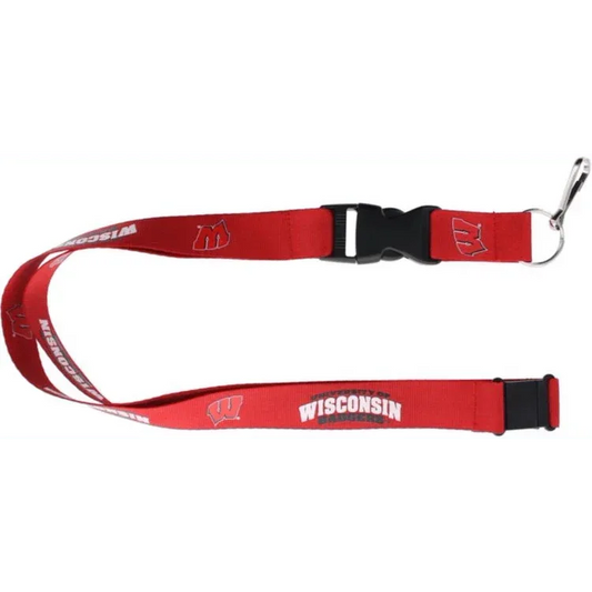  Wisconsin Badgers Red Lanyard with Breakaway Aminco -  ToylandEU™