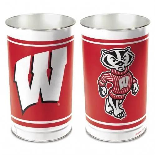  Wisconsin Badgers Wastebasket 15 Inch Metal Team Decor -  ToylandEU™