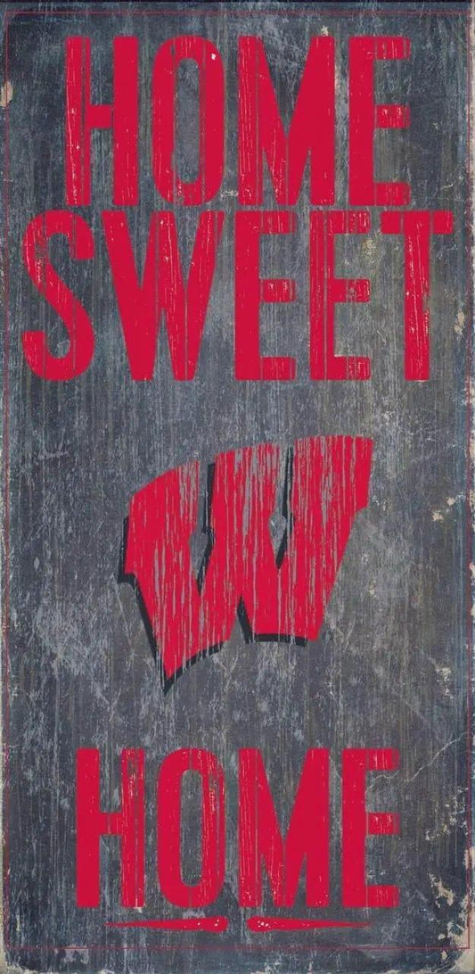  Wisconsin Badgers Wood Sign Home Sweet Home 6 By 12 Inches -  ToylandEU™