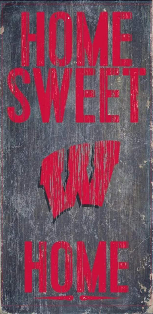  Wisconsin Badgers Wood Sign Home Sweet Home 6 By 12 Inches -  ToylandEU™