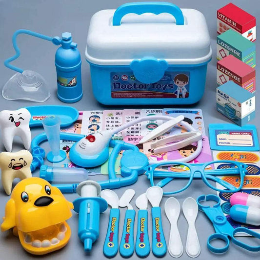 WizKidz Doctor Nurse Role Play Set Medical Tools Trolley Box - ToylandEU