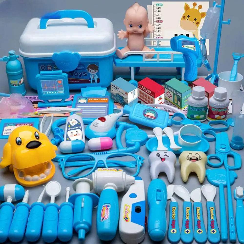WizKidz Doctor Nurse Role Play Set Medical Tools Trolley Box - ToylandEU