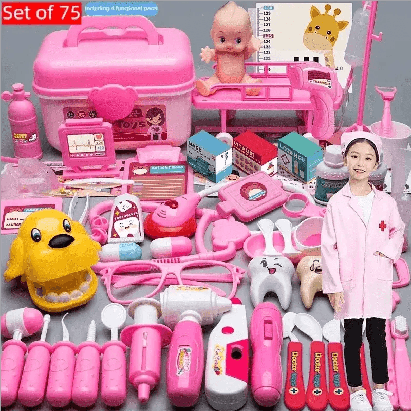 WizKidz Doctor Nurse Role Play Set Medical Tools Trolley Box - ToylandEU
