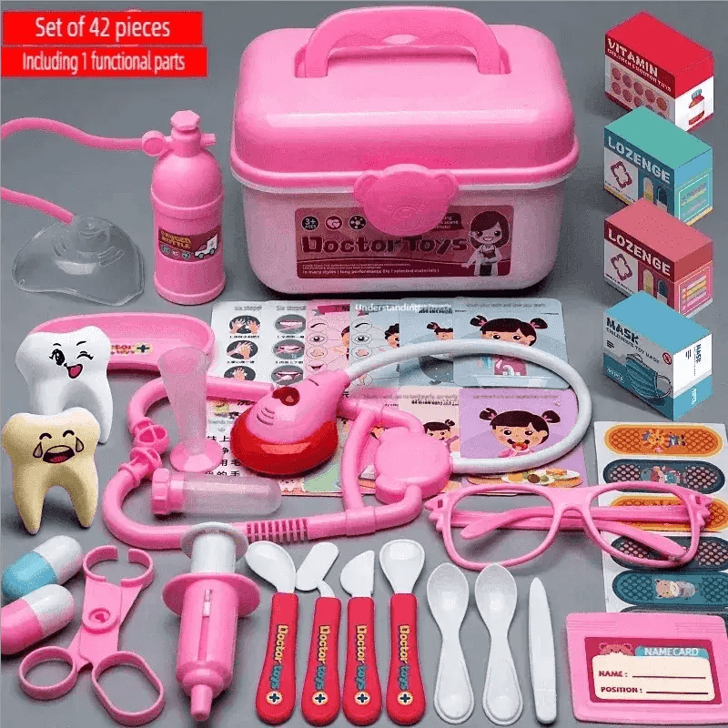 WizKidz Doctor Nurse Role Play Set Medical Tools Trolley Box - ToylandEU