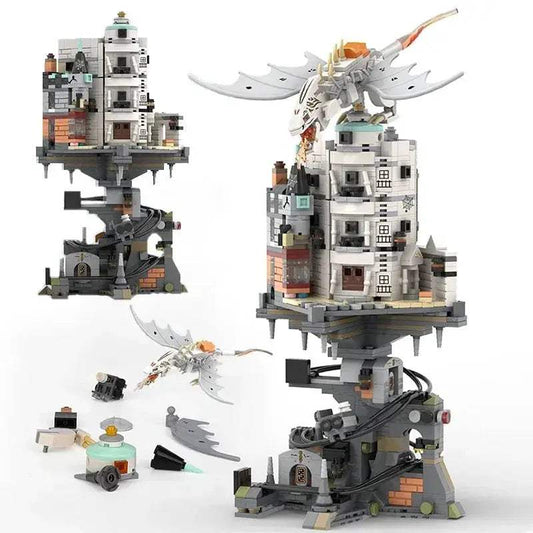  Wizard Tower Dragon Building Blocks Creative Play Set Durable -  ToylandEU™