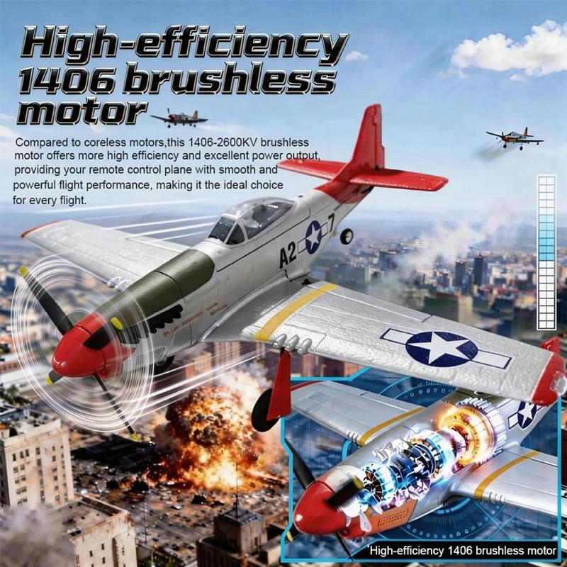 Wltoys P51D Rc Plane | 4 Channel Aerobatic | Toylandeu™