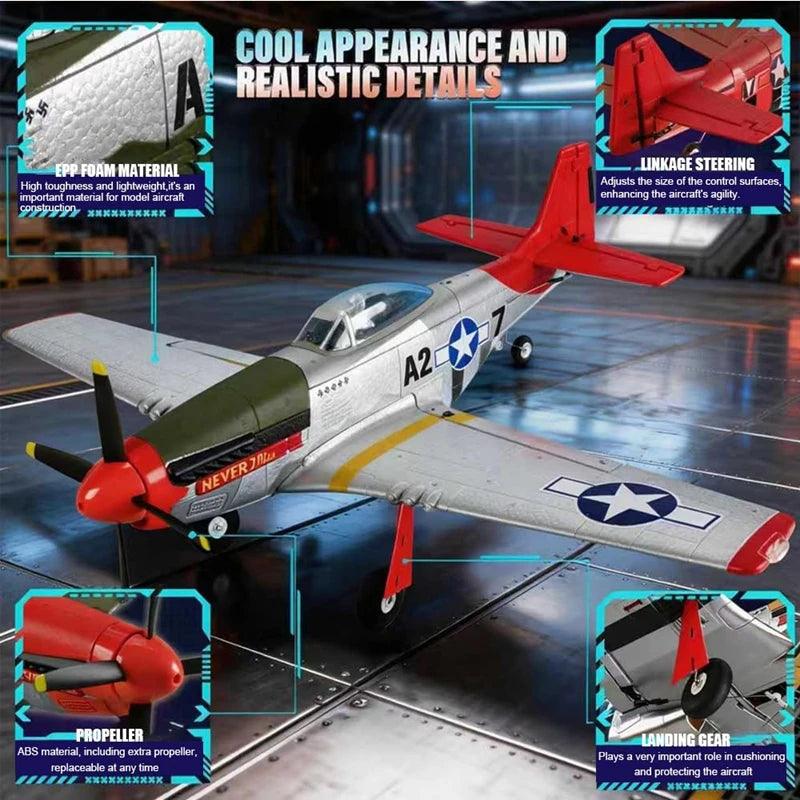 Wltoys P51D Rc Plane | 4 Channel Aerobatic | Toylandeu™